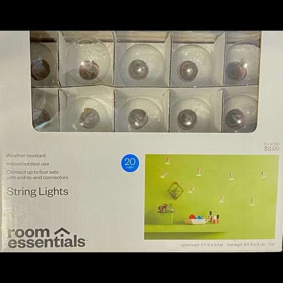 Room Essentials Other Room Essential Pink Wire String Lights Poshmark